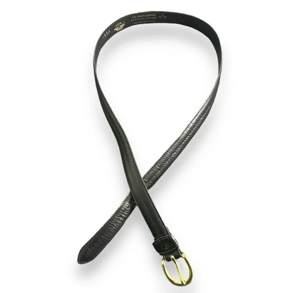 DOCKERS Black Leather Everyday Belt - Picture 2 of 6